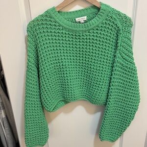 Green cable Knit Sweater